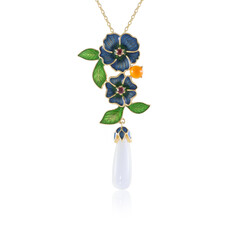 Collana in argento con Pietra di Luna Bianca (Adela Silber)