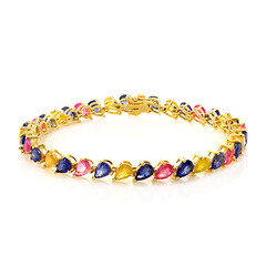 Bracciale in argento con Zaffiro Blu del Madagascar