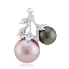 Ciondolo in argento con Perla Ming Porpora (TPC)