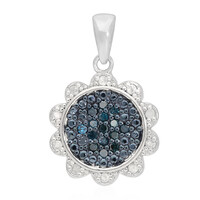 Ciondolo in argento con Diamante Blu PK