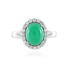 Anello in argento con Onice Verde