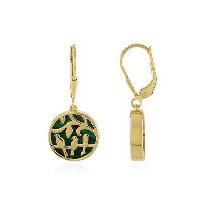 Orecchini in argento con Malachite