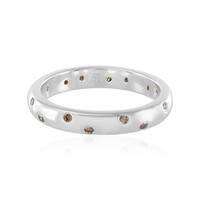 Anello in argento con Diamante Champagne I2