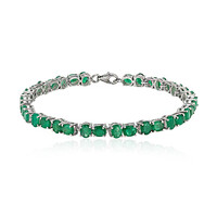 Bracciale in argento con Smeraldo Zambia