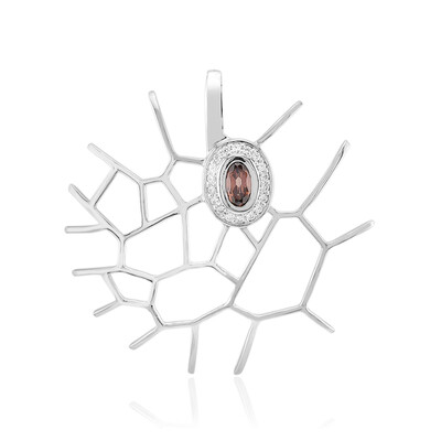 Ciondolo in argento con Zircone Champagne (MONOSONO COLLECTION)