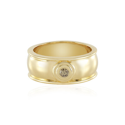Anello in argento con Diamante Cioccolato I2