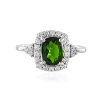 Anello in argento con Diopside Russo