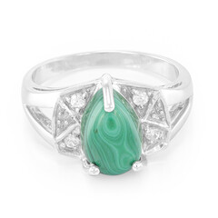 Anello in argento con Malachite