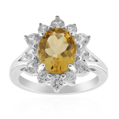 Anello in argento con Citrino