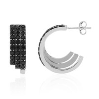 Orecchini in argento con Spinello Nero