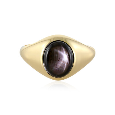 Anello in oro con Zaffiro Stellato Nero