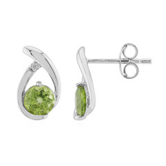 Orecchini in argento con Peridoto della Birmania