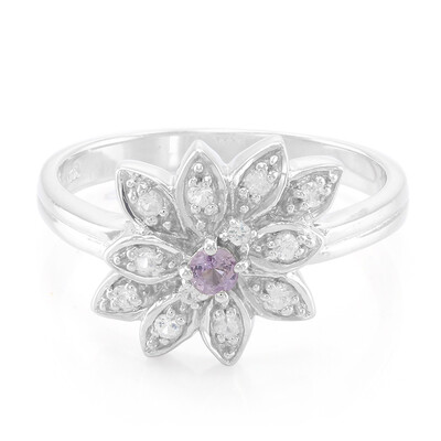 Anello in argento con Zaffiro Ceylon Porpora (non riscaldato)