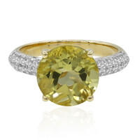 Anello in argento con Citrino Limone