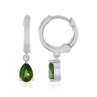 Orecchini in argento con Diopside Russo