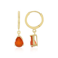 Orecchini in argento con Onice Rossa