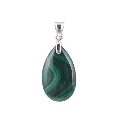 Ciondolo in argento con Malachite