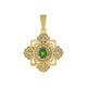 Ciondolo in argento con Diopside Russo
