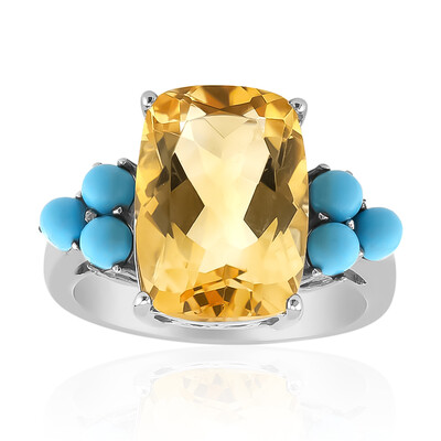 Anello in argento con Citrino