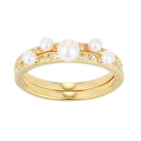 Anello in argento con Perla d'Acqua Dolce Bianca