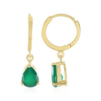 Orecchini in argento con Onice Verde
