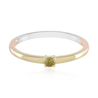 Anello in oro con Diamante Giallo I2