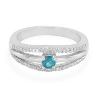 Anello in argento con Apatite Blu Neon