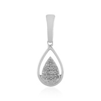 Ciondolo in argento con Diamante I4 (J)