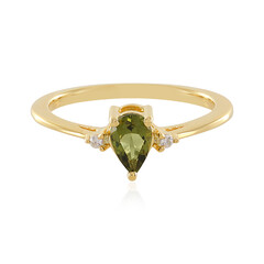 Anello in argento con Moldavite