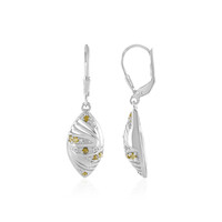 Orecchini in argento con Diamante Giallo I2
