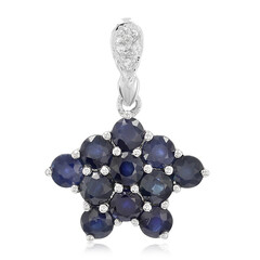 Ciondolo in argento con Zaffiro Blu