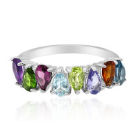 Anello in argento con Topazio Blu Londra