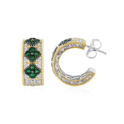 Orecchini in argento con Smeraldo Zambia (Gems en Vogue)