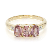 Anello in oro con Zaffiro Padparadscha (non riscaldato) (AMAYANI)