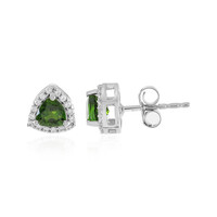 Orecchini in argento con Diopside Russo