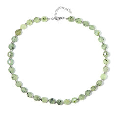 Collana in argento con Prehnite