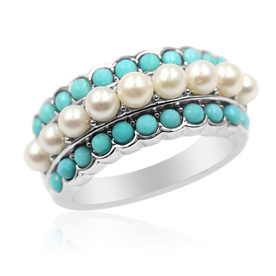 Anello in argento con Perla di Acqua Dolce (Anne Bever)