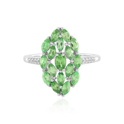 Anello in argento con Tsavorite