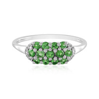 Anello in argento con Tsavorite della Tanzania