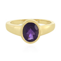 Anello placcato in oro con Ametista Zambiana