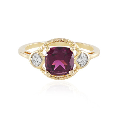 Anello in oro con Granato Magenta