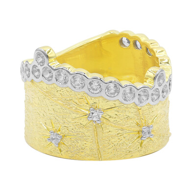 Anello placcato in oro con Zircone