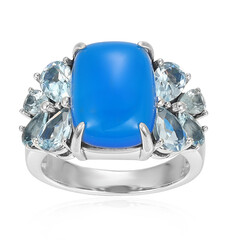 Anello in argento con Agata Blu