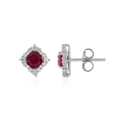 Orecchini in argento con Rubino del Madagascar