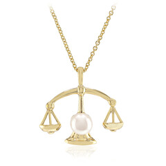 Collana in argento con Perla d'Acqua Dolce Bianca
