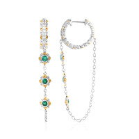 Orecchini in argento con Smeraldo Zambia (Gems en Vogue)