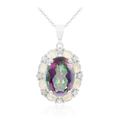 Collana in argento con Quarzo Mistico Verde