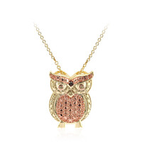 Collana in argento con Diamante Rosso I2
