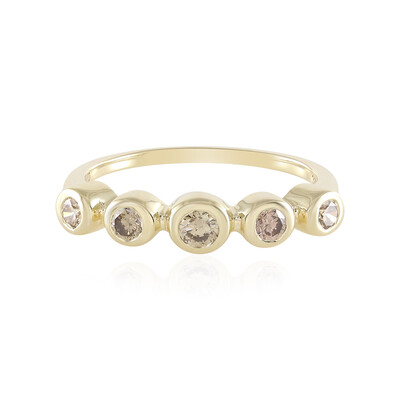 Anello in oro con Diamante Champagne SI2