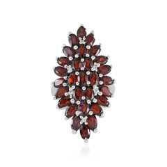 Anello in argento con Granato Mozambico